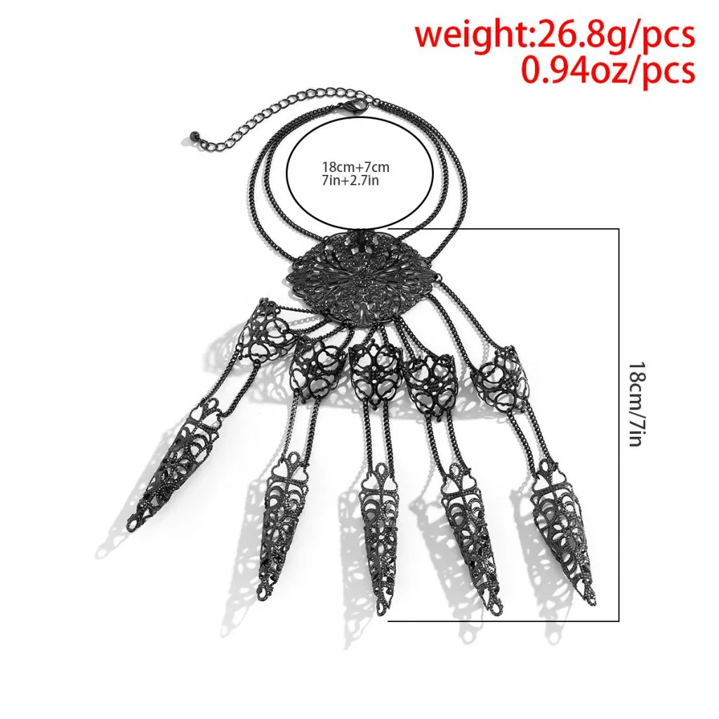 gothic punk fringe fingernail Bracelet 11103 1