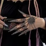 gothic punk fringe fingernail Bracelet 11103 (12)